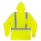 2W International Hi-Vis Hooded Long Sleeve T-Shirt, Polyester, Lime, M HTLB125C-2 - alternate 1